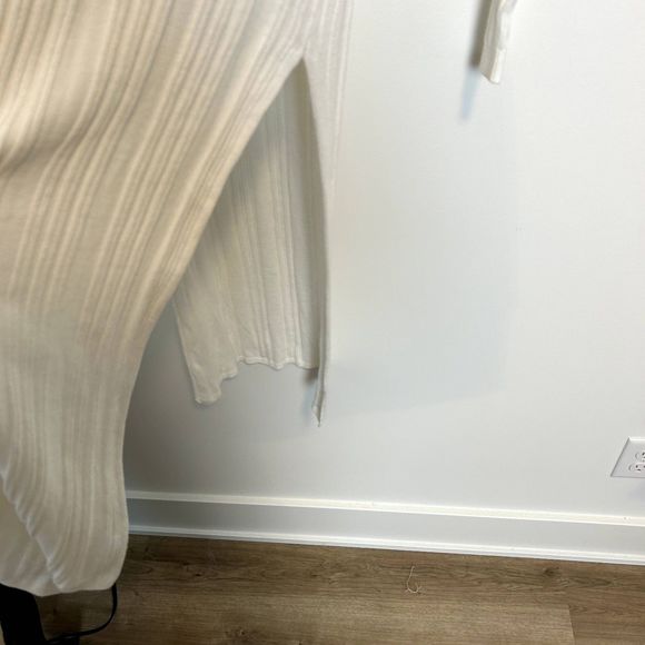 Free People Womens Ribbed Long Duster Cardigan Sweater Size XS Long Sleeve - Picture 5 of 15